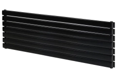 Горизонтальний дизайнерський радіатор опалення ARTTIDESIGN Livorno ІІ G 7/476/1800 чорний матовий